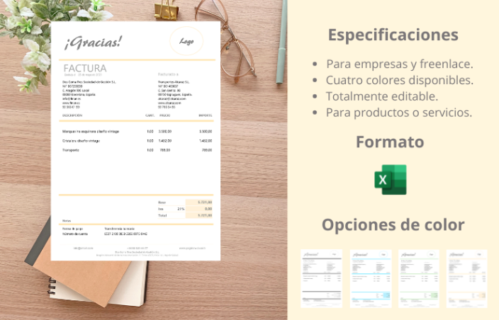 Plantilla de Factura en Excel Aspel